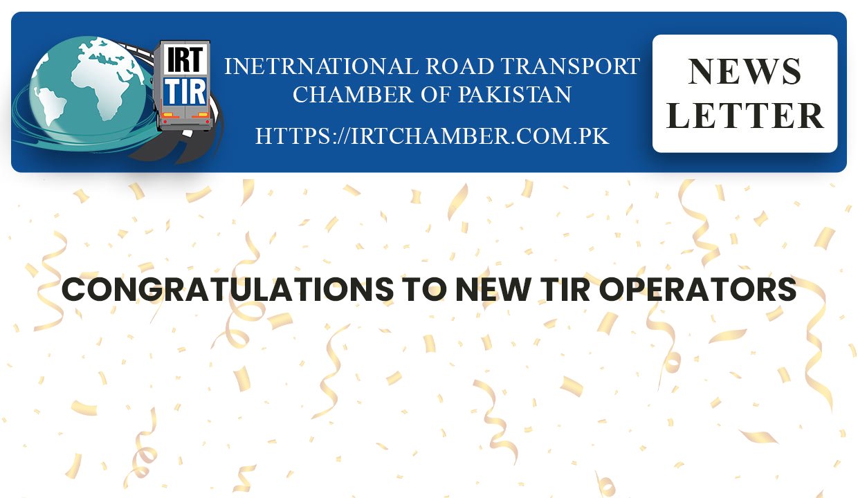 CONGRATULATIONS TO NEW TIR OPERATORS
