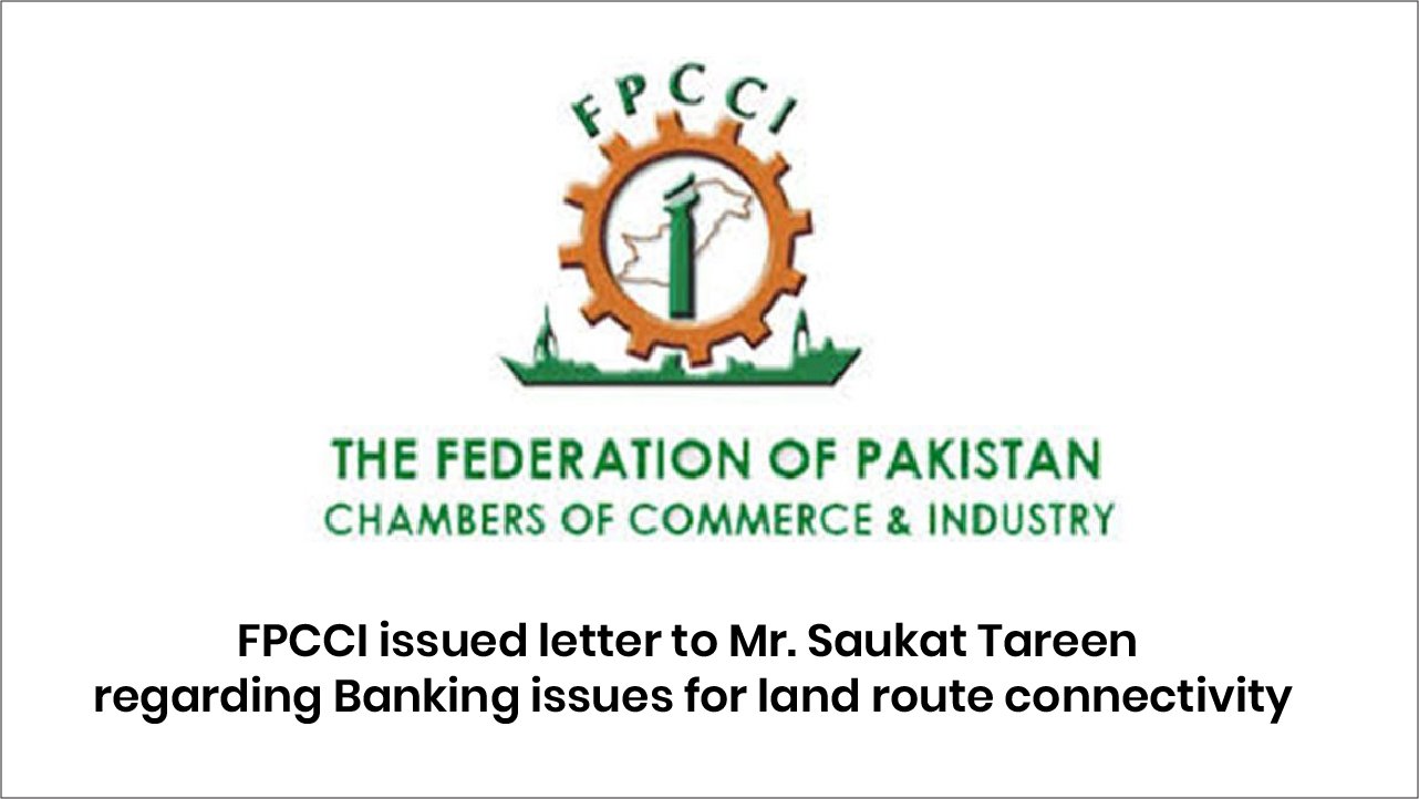 Letter from FPCCI to Mr. Shaukat Tareen